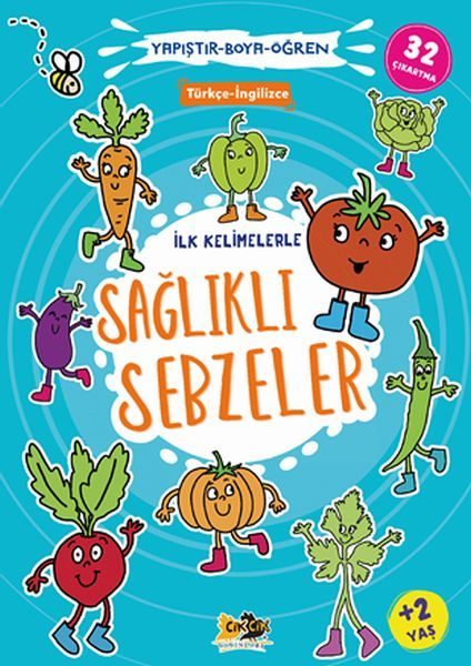 İlk Kelimelerle Sağlıklı Sebzeler Yapıştır-Boya-Öğren  (4022)