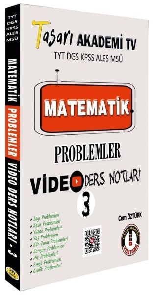 Tasarı Matematik Problemler Video Ders Notları 3  (4022)