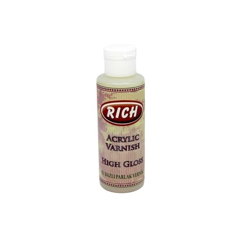 CLZ202 Rich Su Bazlı High Gloss Parlak Vernik 120 ml