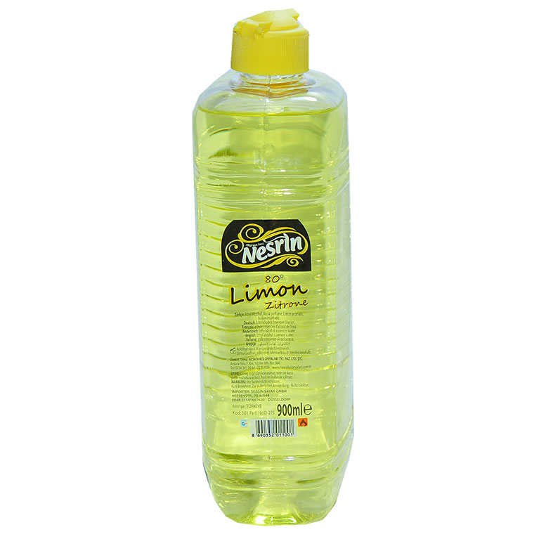 CLZ214 Limon Kolonyası 80 Derece Pet Şişe 900 ML