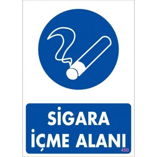 CLZ202 Sigara İçme Alanı Uyarı Levhassı 25x35 KOD: 450