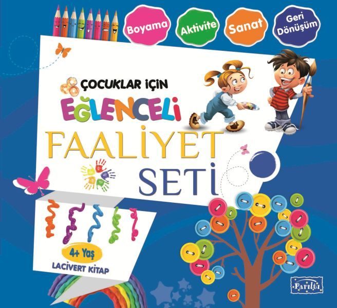 Eğlenceli Faaliyet Seti - Lacivert Kitap - 4+ Yaş  (4022)