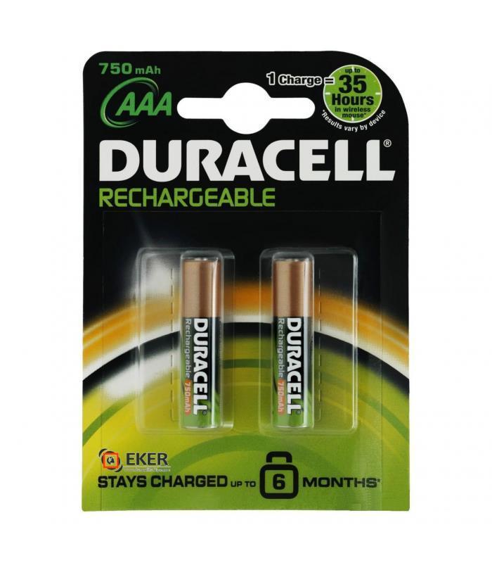 CLZ202 Duracell Şarjedilebilir İnce Kalem Pil 2'li AAA 750 mAh