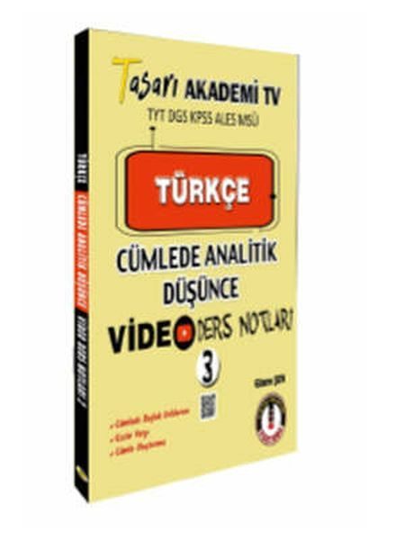 Tasarı Türkçe Cümlede Analitik Video Ders Notları 3  (4022)