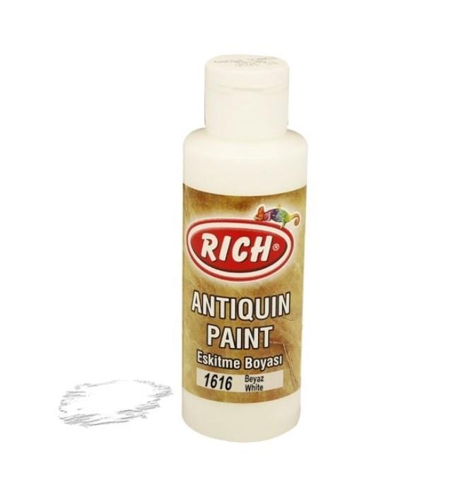 CLZ202 Rich 1616 Beyaz 120 ml Eskitme Ahşap Boyası