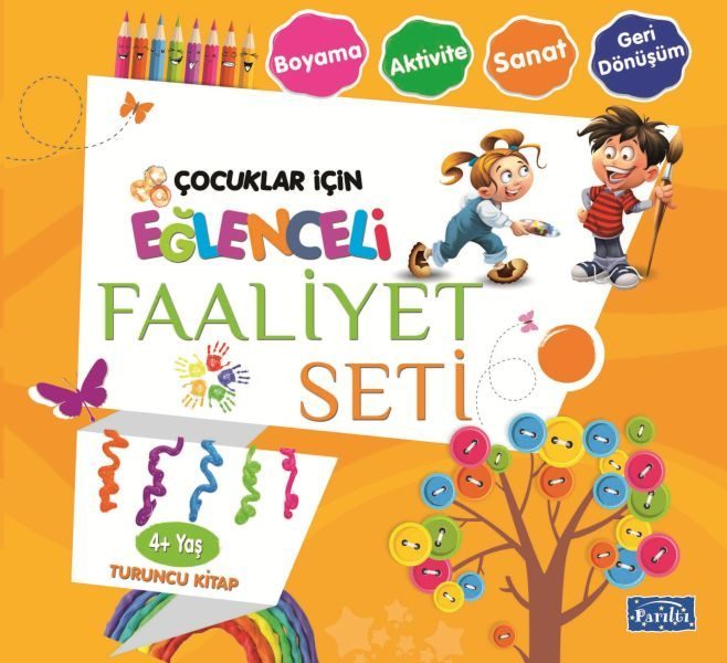 Eğlenceli Faaliyet Seti - Turuncu Kitap - 4+ Yaş  (4022)