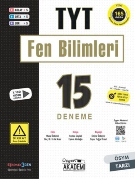 Üçgen Akademi TYT Fen Bilimleri 15 li Deneme Sınavı  (4022)