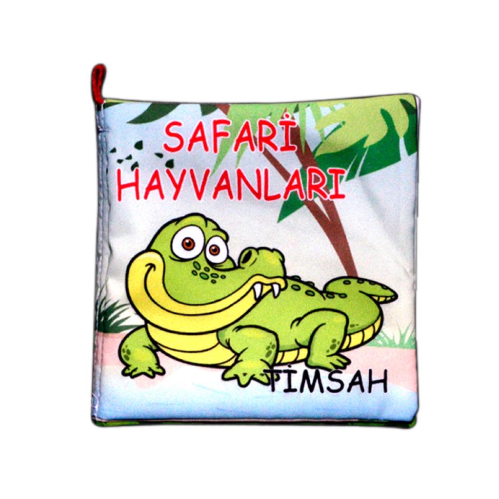 CLZ247  Safari Hayvanları Kumaş Sessiz Kitap