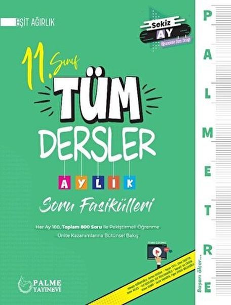 Palmetre 11. Sınıf Eşit Ağırlık Tüm Dersler Aylık Çalışma Fasikülleri  (4022)