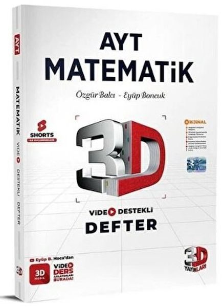 3D Yayınları AYT Matematik Video Destekli Defter  (4022)