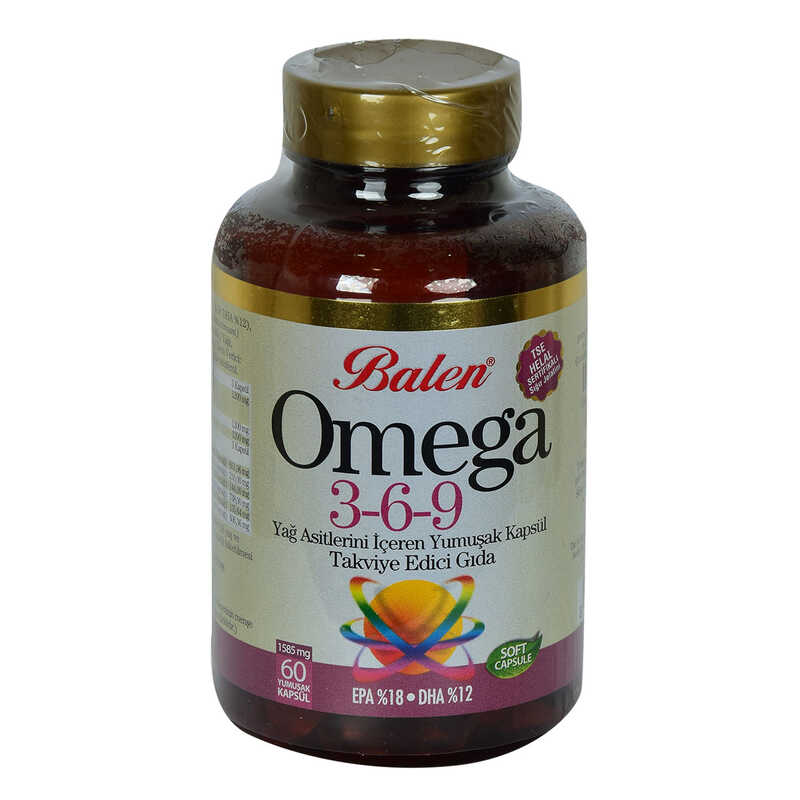 CLZ214 Omega 3-6-9 1585 Mg x 60 Yumuşak Kapsül EPA-18 DHA-12