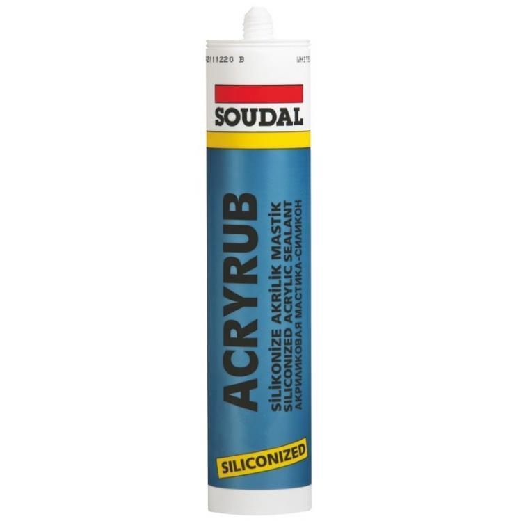 CLZ202 Soudal Acryrub Silikonize Mastik 310 ml Siyah