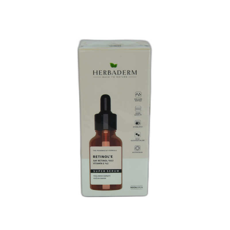 CLZ214 Superserum Saf Retinol E Vitaminli Yaşlanma Karşıtı Yoğun Bakım Yüz Serumu 30 ML