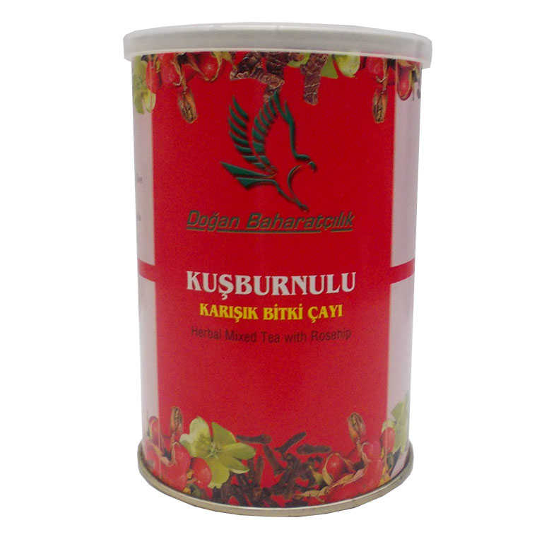 CLZ214 Kuşburnulu Karışık Bitkisel Çay 100 Gr Teneke Kutu