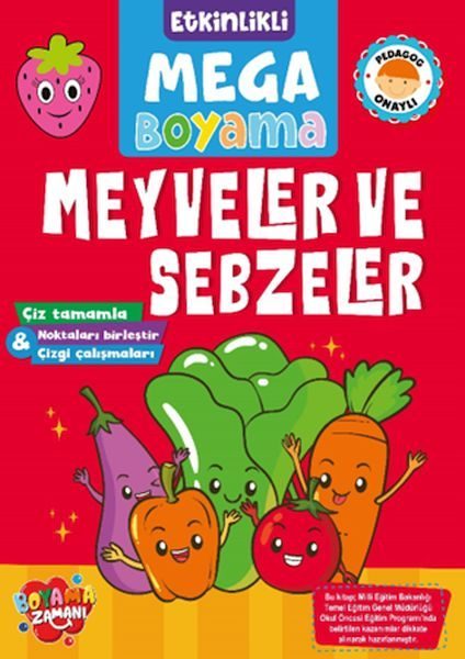 Etkinlikli Mega Boyama - Meyveler ve Sebzeler  (4022)