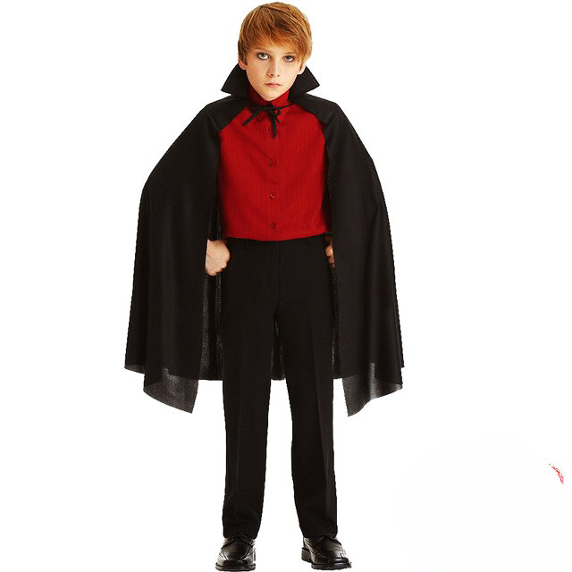 Sİyah Yakalı Pelerin - Vampir Pelerin - Dracula Pelerin 90 cm  (CLZ)