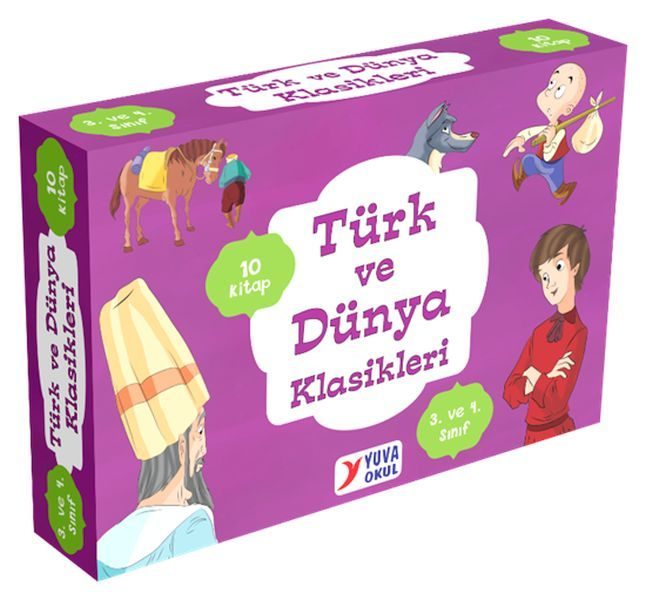 3. ve 4. Sınıflar için Türk ve Dünya Klasikleri (10 Kitap)  (4022)