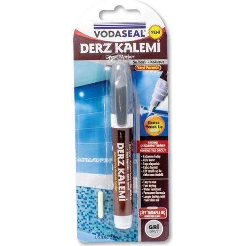 CLZ202 Vodaseal Çift Uçlu Su Bazlı Kokusuz Kalıcı Derz Kalemi Gri