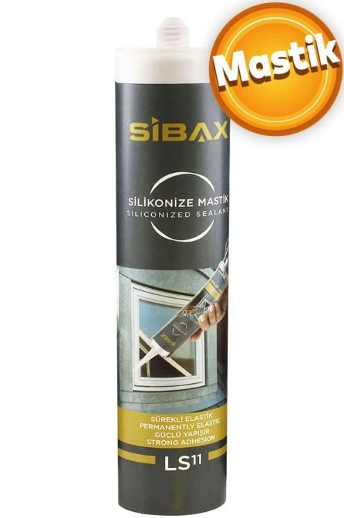 CLZ202 Sibax LS11 Silikonize Mastik 500 gr Beyaz