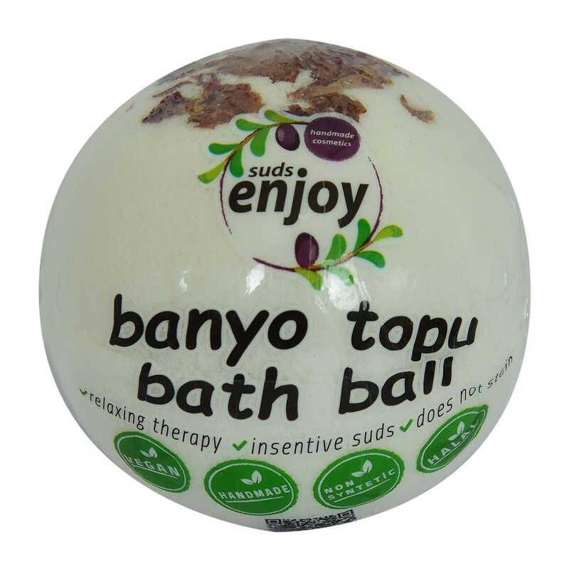 CLZ214 Beyaz Gül El Yapımı Banyo Küvet Topu Sabunu Beyaz 90-120 Gr