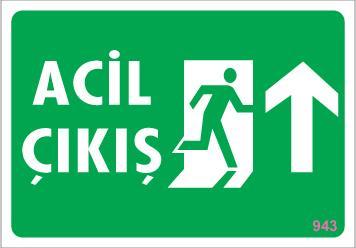 CLZ202 Acil Çıkış Uyarı Levhası 17,5x25 KOD:943