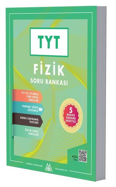 Marsis Yayınları TYT Fizik Soru Bankası 5 Deneme Hediyeli-Video Çözümlü  (4022)