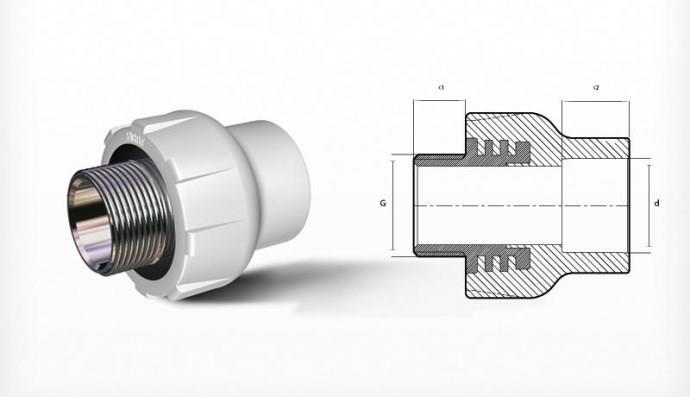 CLZ202 Ege Yıldız PPRC 25X3/4 Erkek Adaptör Gri