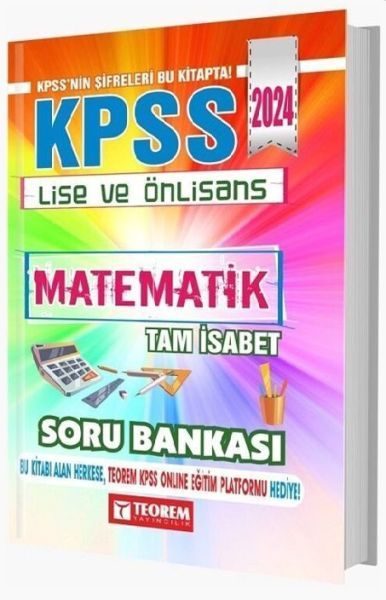 Teorem Yayınları 2024 KPSS Lise Ön Lisans Matematik Tam İsabet Soru Bankası  (4022)