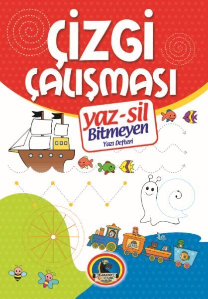 Yaz-Sil Çizgi Çalışması Bitmeyen Yazı Defteri+Tahta Kalm  (4022)