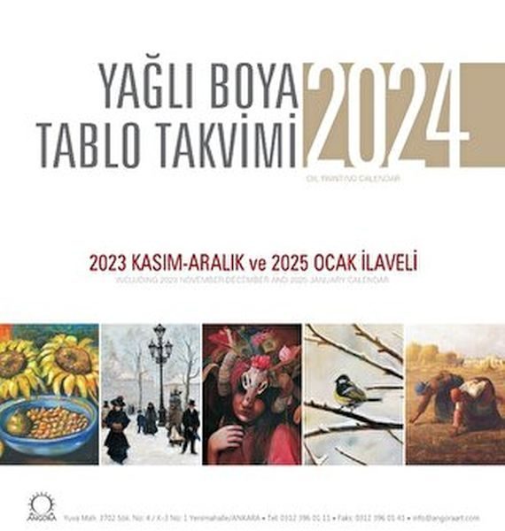 Yağlı Boya Tablo Takvimi 2024 Duvar Takvimi  (4022)