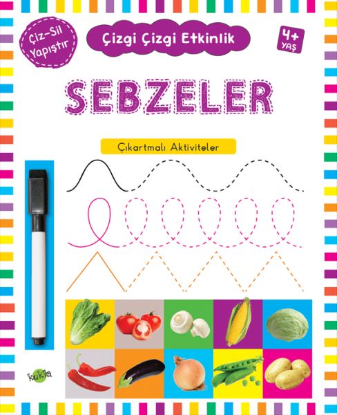 Çizgi Çizgi Etkinlik - Sebzeler (4+ Yaş)  (4022)