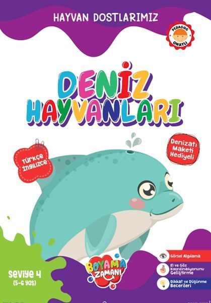 Hayvan Dostlarımız - Deniz Hayvanları Seviye 4 (5-6 Yaş)  (4022)