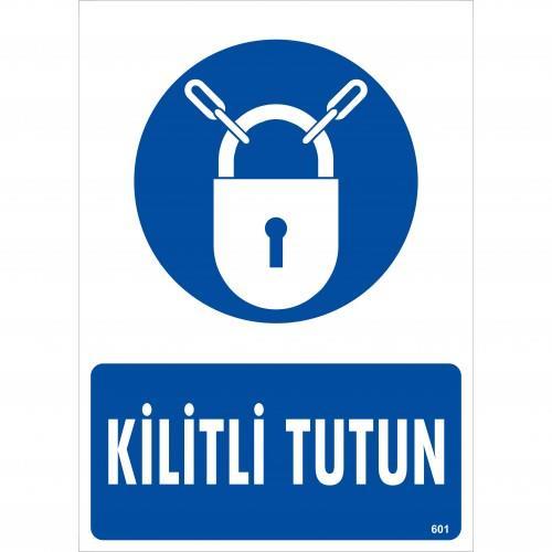 CLZ202 Kilitli Tutun Uyarı Levhası 25x35 KOD:601