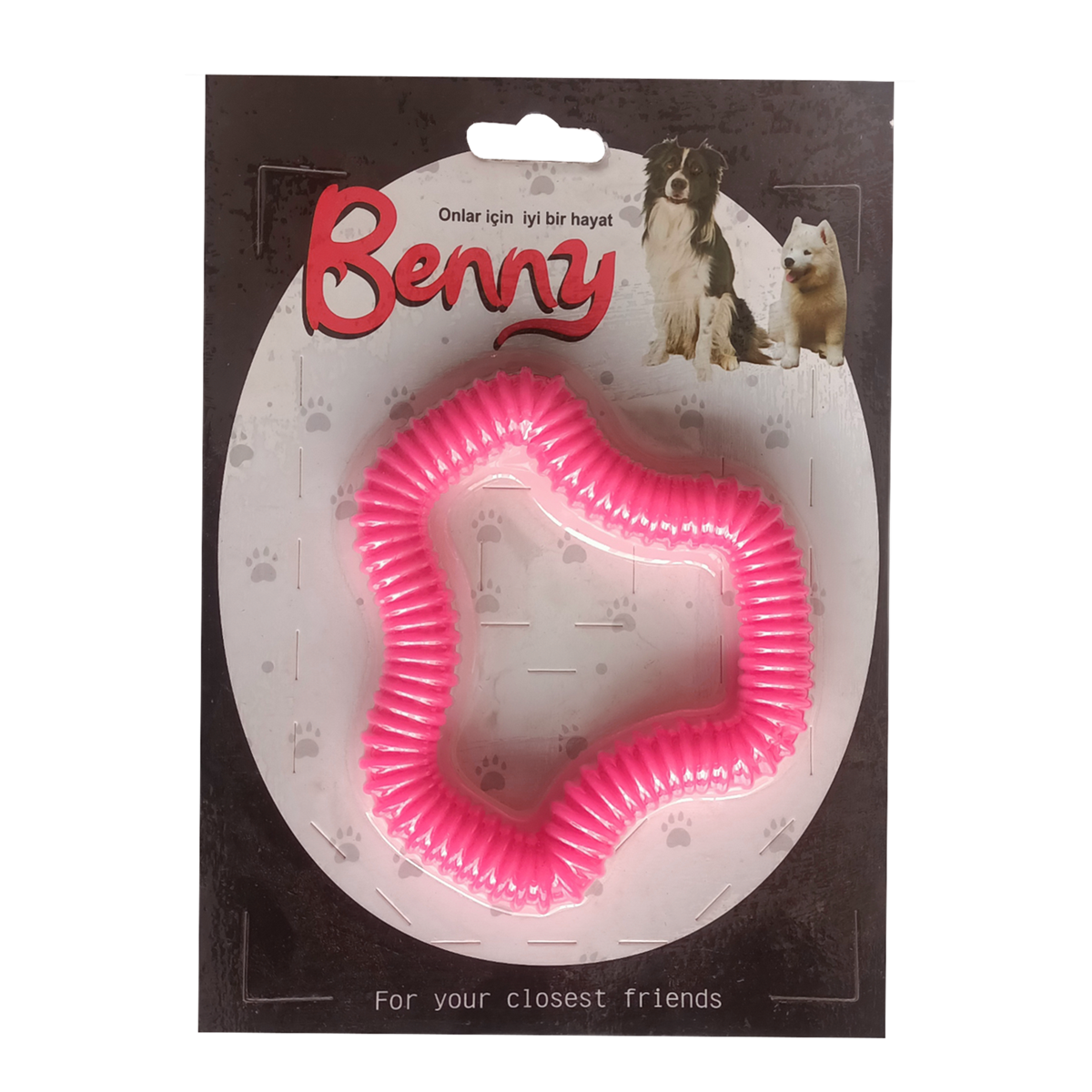 CLZ205 Benny Köpek Oyuncağı Sert 11 x 10 cm Pembe