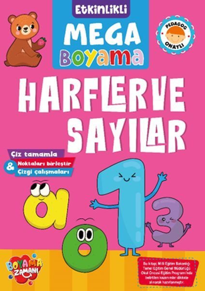 Etkinlikli Mega Boyama - Harfler ve Sayılar  (4022)