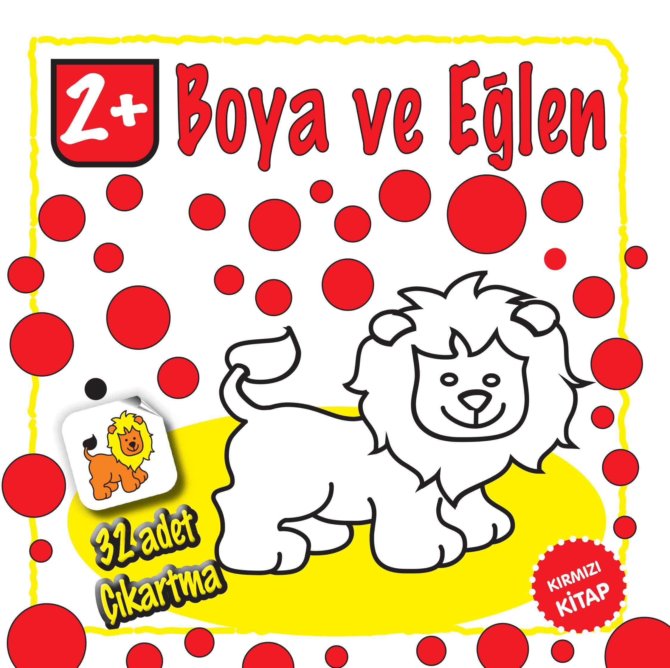 Boya ve Eğlen Kırmızı Kitap  (4022)