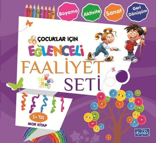 Eğlenceli Faaliyet Seti - Mor Kitap - 5+ Yaş  (4022)