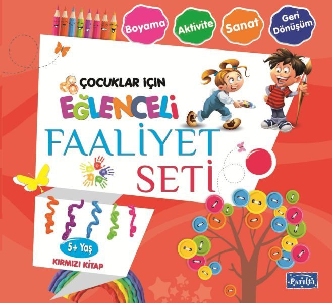 Eğlenceli Faaliyet Seti - Kırmızı Kitap - 5+ Yaş  (4022)