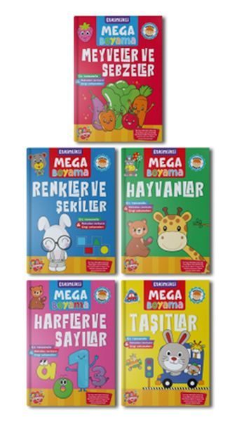 Etkinlikli Mega Boyama Serisi - 5 Kitap Takım  (4022)