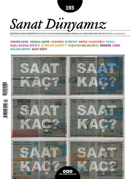 Sanat Dünyamız Sayı: 193 Saat Kaç?  (4022)