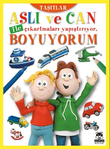 Aslı ve Can ile Çıkartmaları Yapıştırıyor, Boyuyorum - Taşıtlar  (4022)