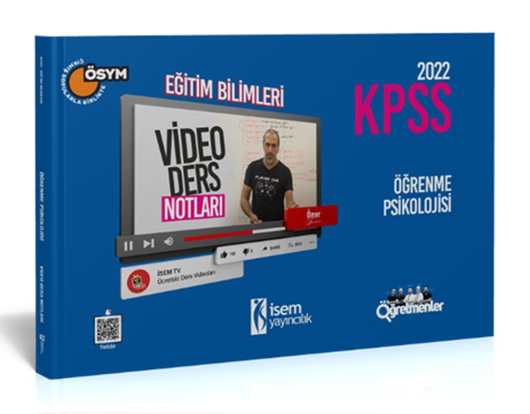 İsem Yayıncılık 2022 KPSS Eğitim Bilimleri Öğrenme Psikolojisi Video Ders Notu  (4022)