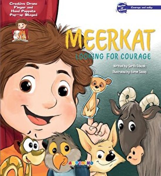 Meerkat Looking For Courage Creative Drama Finger and Hand Puppets Pop-up Staged  (4022)