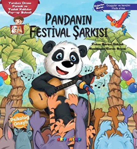 Pandanın Festival Şarkısı Yaratıcı Drama Parmak ve Tuzluk Kuklalar Pop-up Sahneli  (4022)