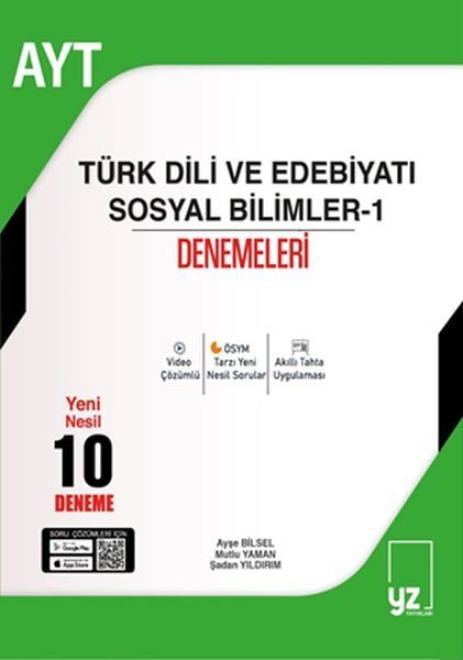 YZ Yayınları 2022 AYT Türk Dili ve Edebiyatı Sosyal Bilimler 10 Deneme  (4022)