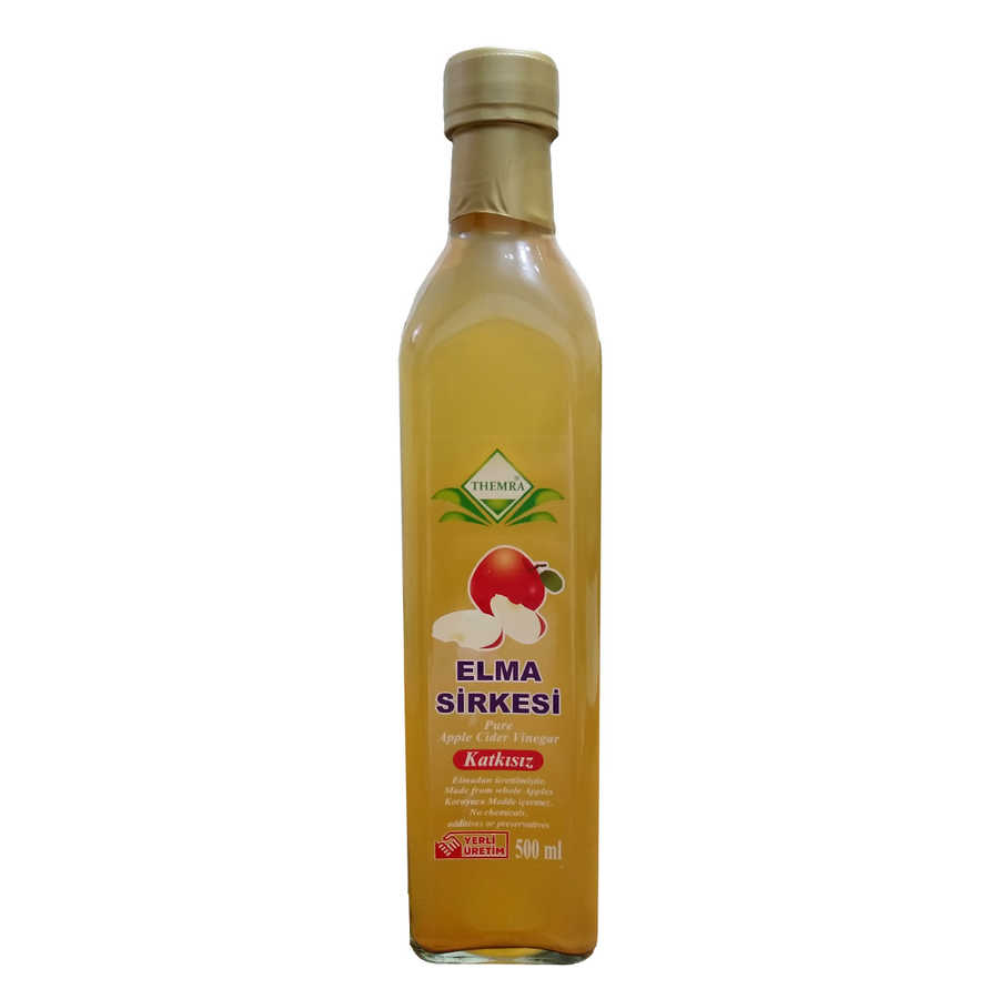 CLZ214 Elma Sirkesi Cam Şişe 500 ML