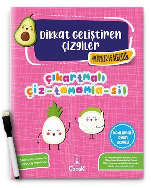 Dikkat Geliştiren Çizgiler – Meyveler ve Sebzeler  (4022)