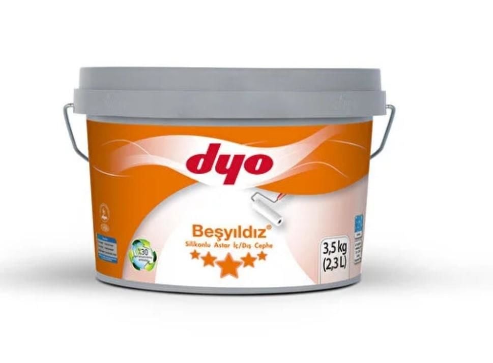 CLZ202 Dyo Beşyıldız Silikonlu İç Dış Astar 3,5 Kg Beyaz