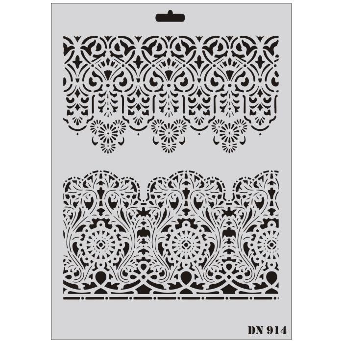 CLZ202 Rich Dantel Seri DN-914 Stencil 35x25 cm