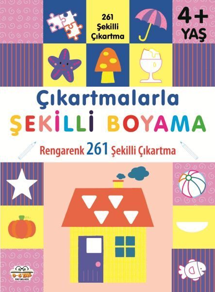 Çıkartmalarla Şekilli Boyama 4 Yaş Üstü  (4022)